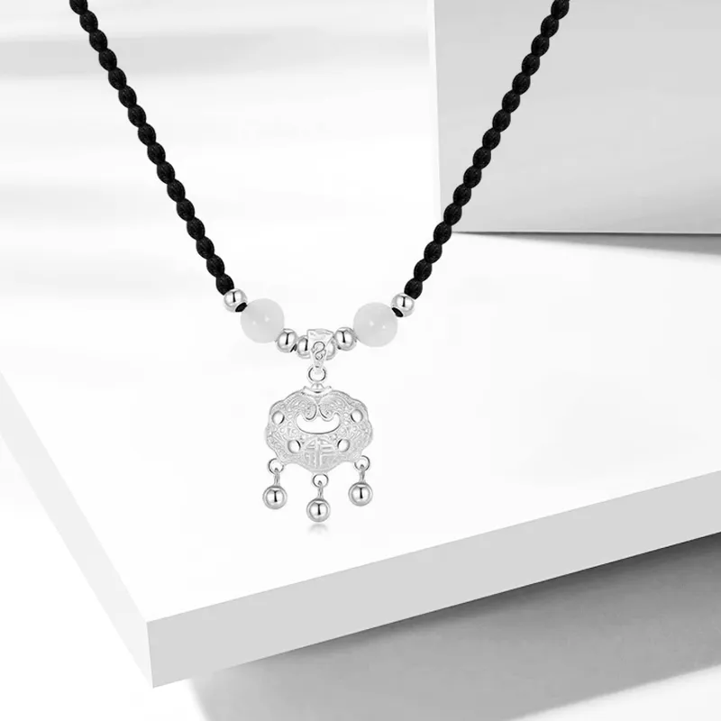CHINA GOLD S999 Fine Silver Necklaces Women's-1