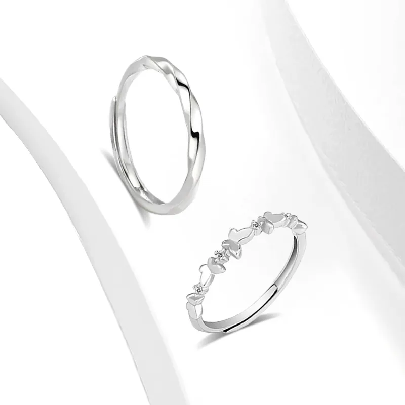 CHINA GOLD 925 Sterling Silver Rings Unisex-2