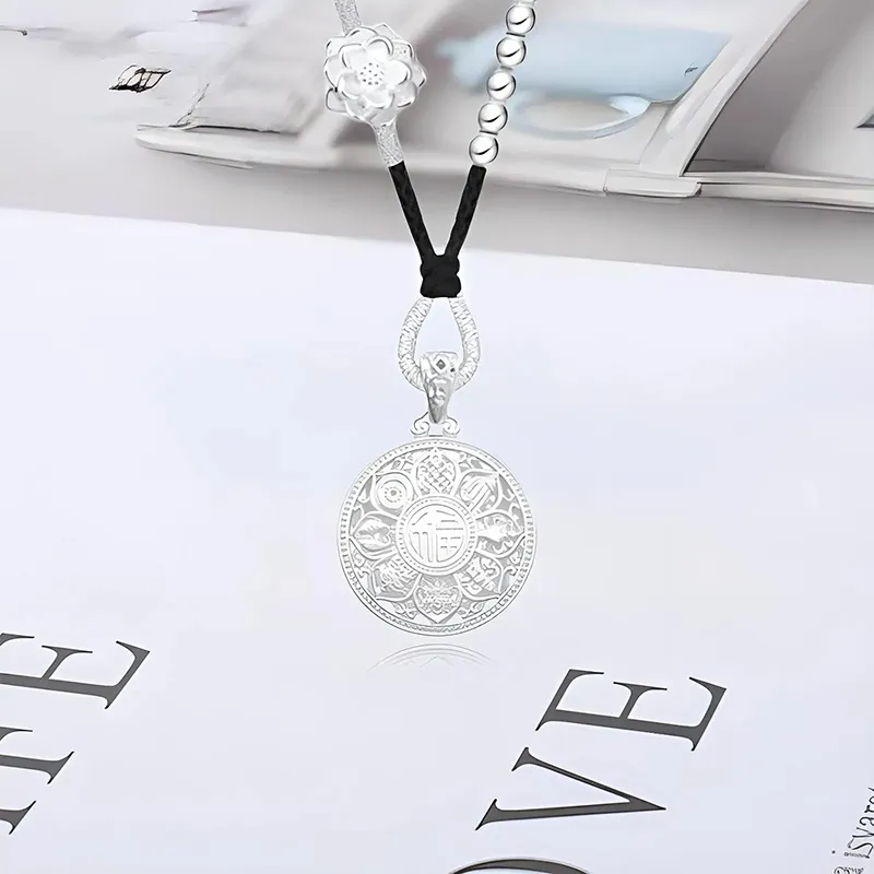 CHINA GOLD 999 Fine Silver Necklaces Unisex-1
