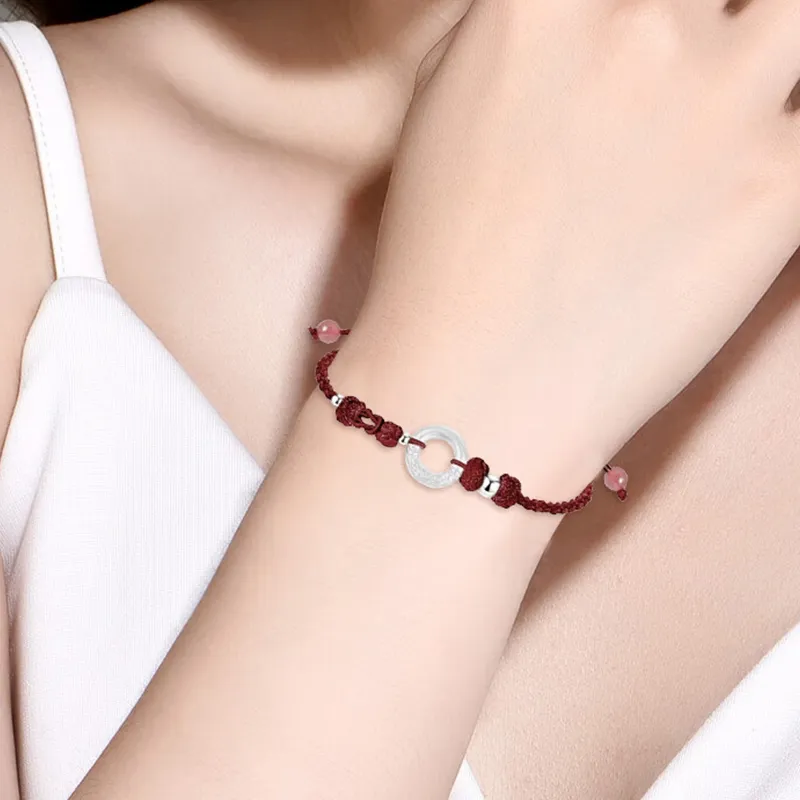CHINA GOLD 999 Fine Silver Bracelets Women's-1