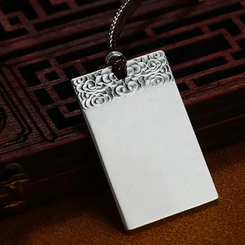 CHINA GOLD 990 Silver Necklaces Unisex-3