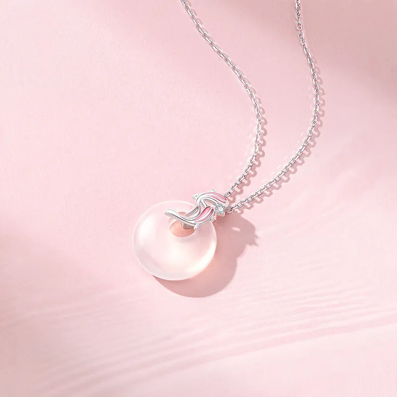 CHINA GOLD 999 Fine Silver Sterling Silver Necklaces Women's-3