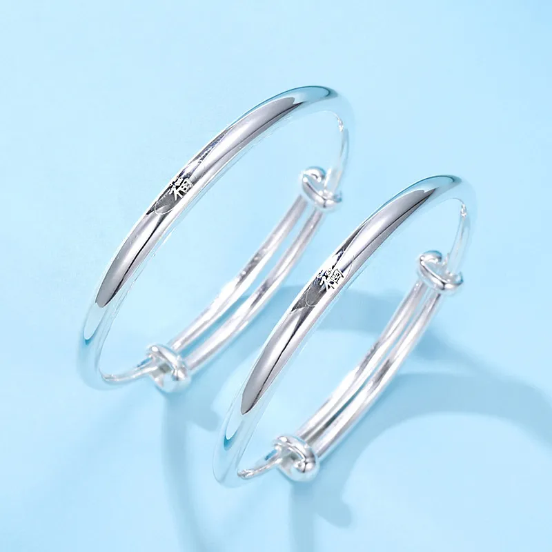 CHINA GOLD 999 Fine Silver Bangles Kids'-2