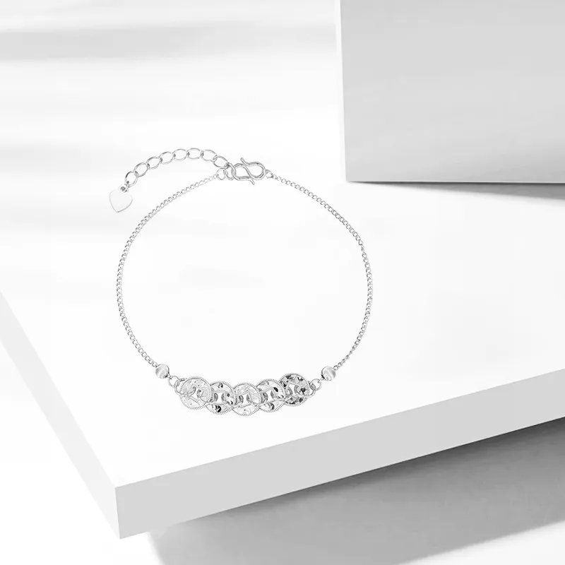 CHINA GOLD 999 Fine Silver Pure Silver Bracelets Women's-1