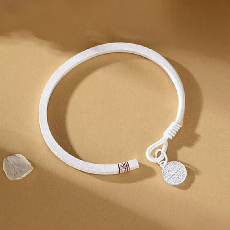 CHINA GOLD 999 Fine Silver Bangles Women's-2