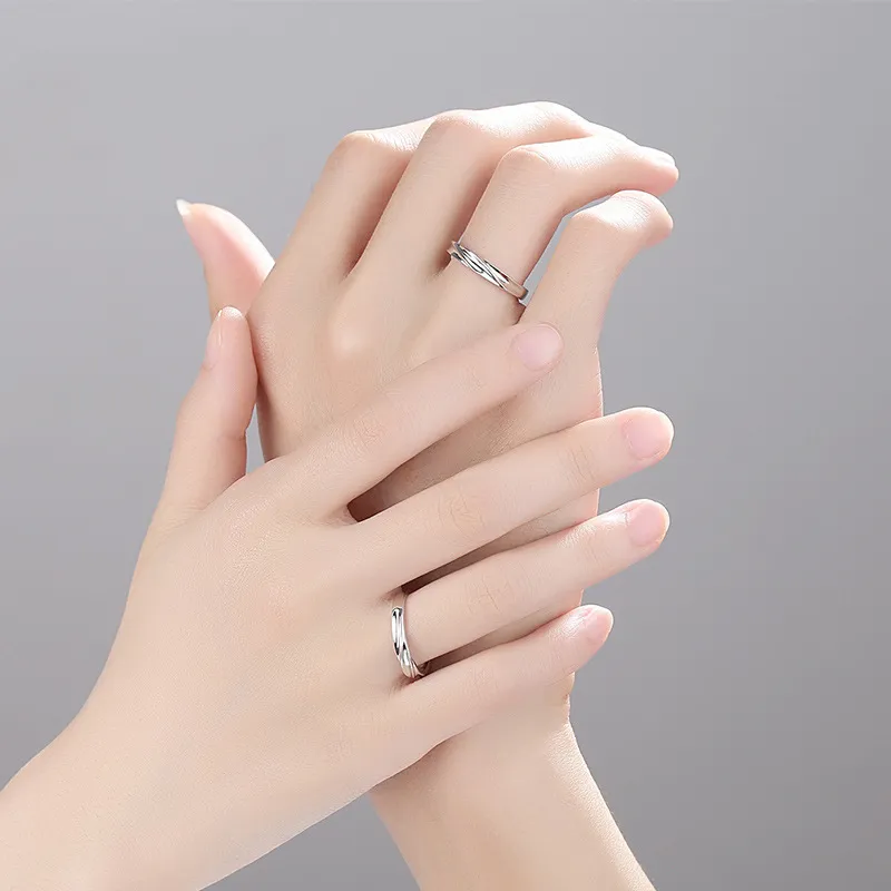 CHINA GOLD 999 Fine Silver Rings Unisex-1