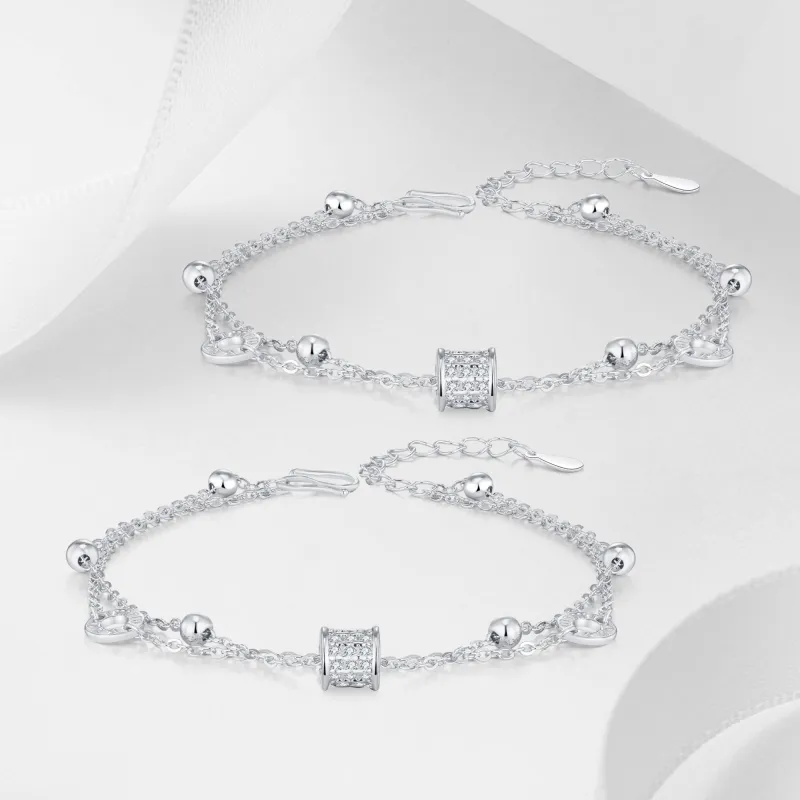 CHINA GOLD 999 Fine Silver Pure Silver Bracelets Women's-2