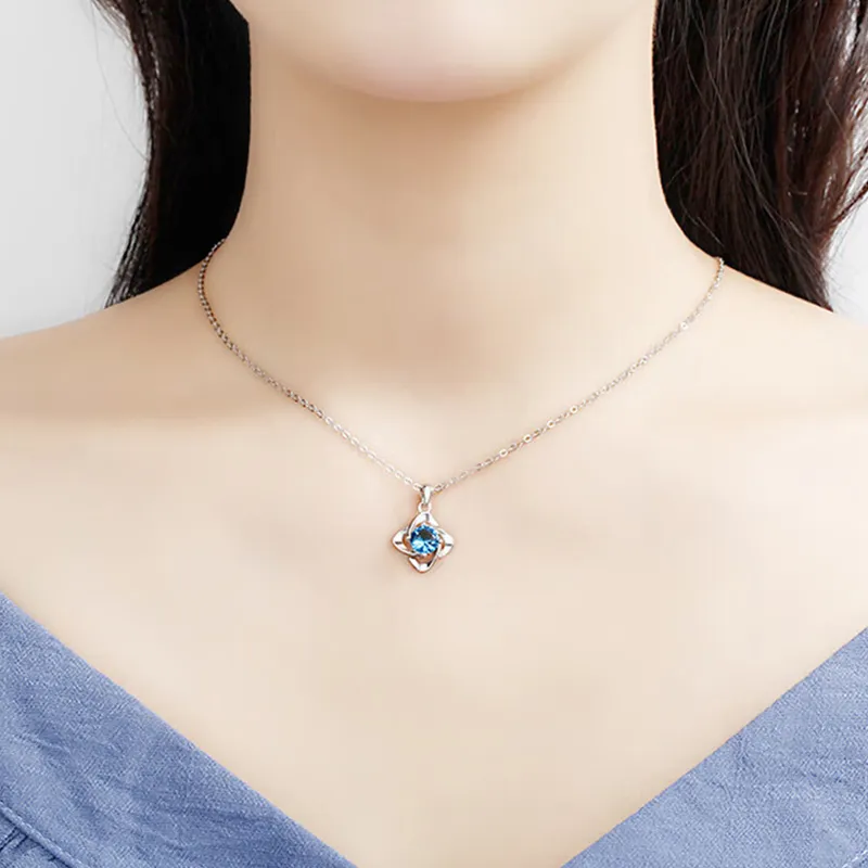 CHINA GOLD S999 Fine Silver Necklaces Women's-2