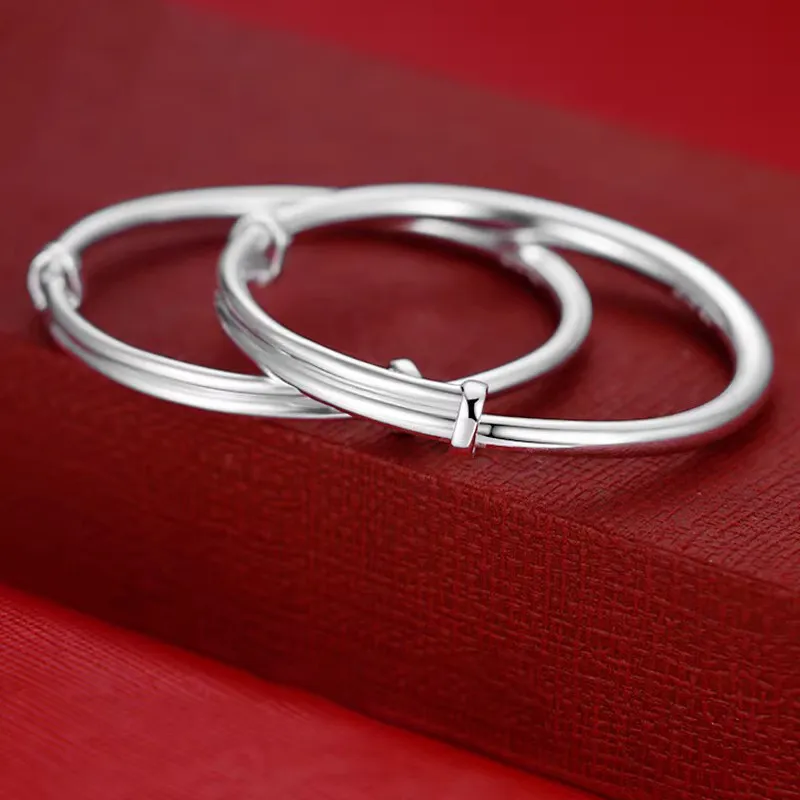CHINA GOLD S999 Fine Silver Bangles Kids'-2