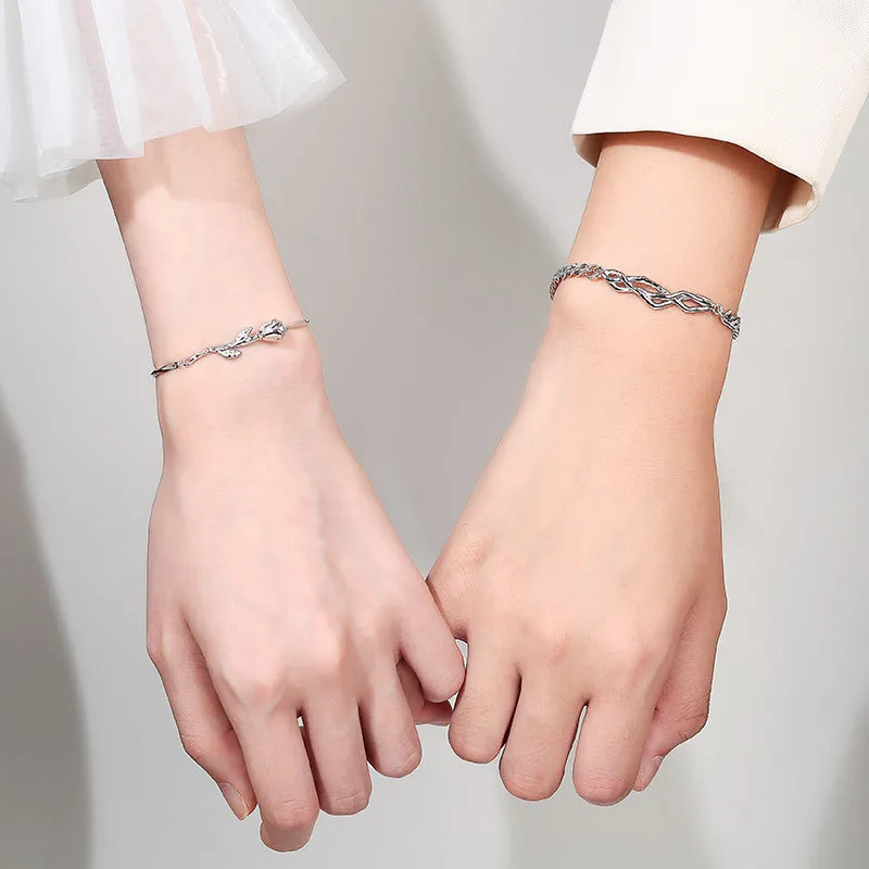 CHINA GOLD 925 Sterling Silver Bracelets Unisex-1