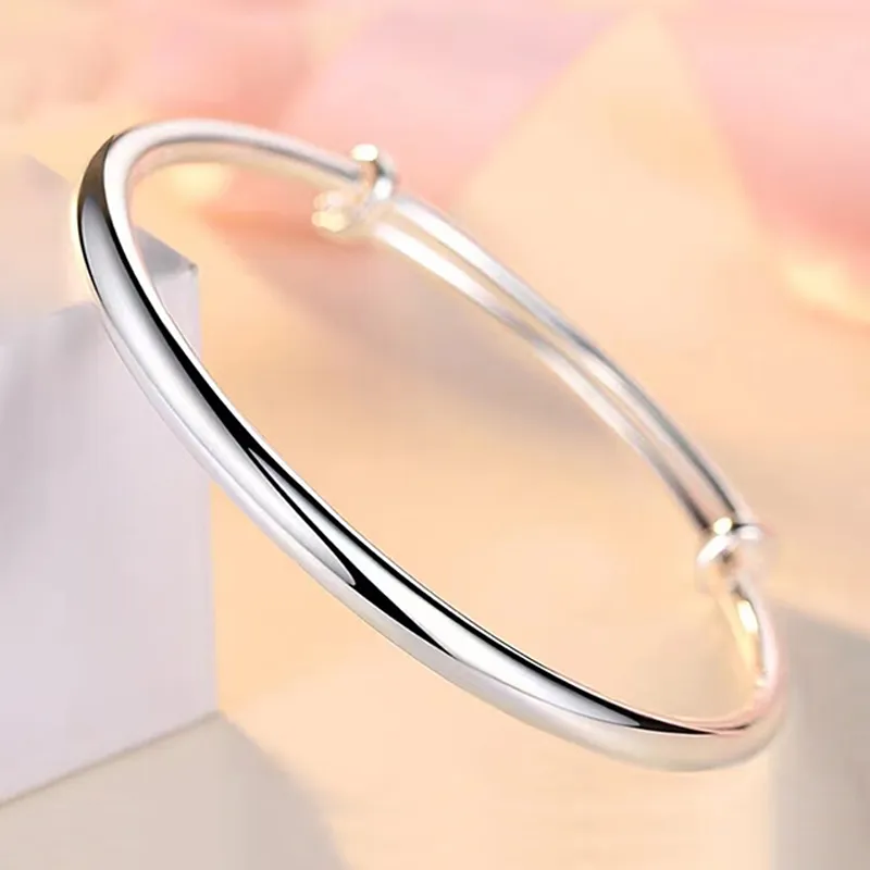 CHINA GOLD 999 Fine Silver Bangles Women's-3