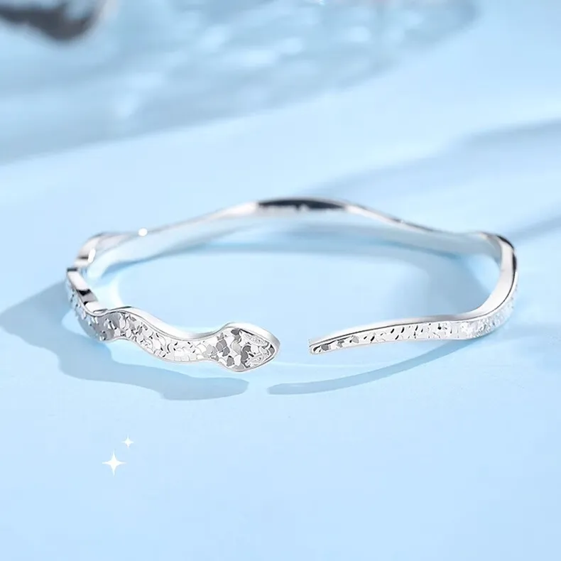 CHINA GOLD S999 Fine Silver Bangles Women's-1