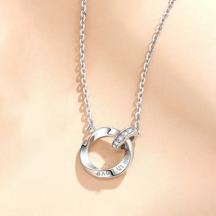 CHINA GOLD 999 Fine Silver Sterling Silver Necklaces Women's-2