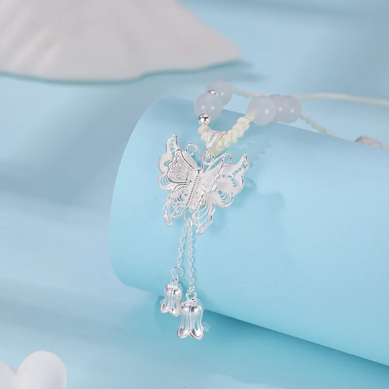 CHINA GOLD S999 Fine Silver Sterling Silver Necklaces Women's-2