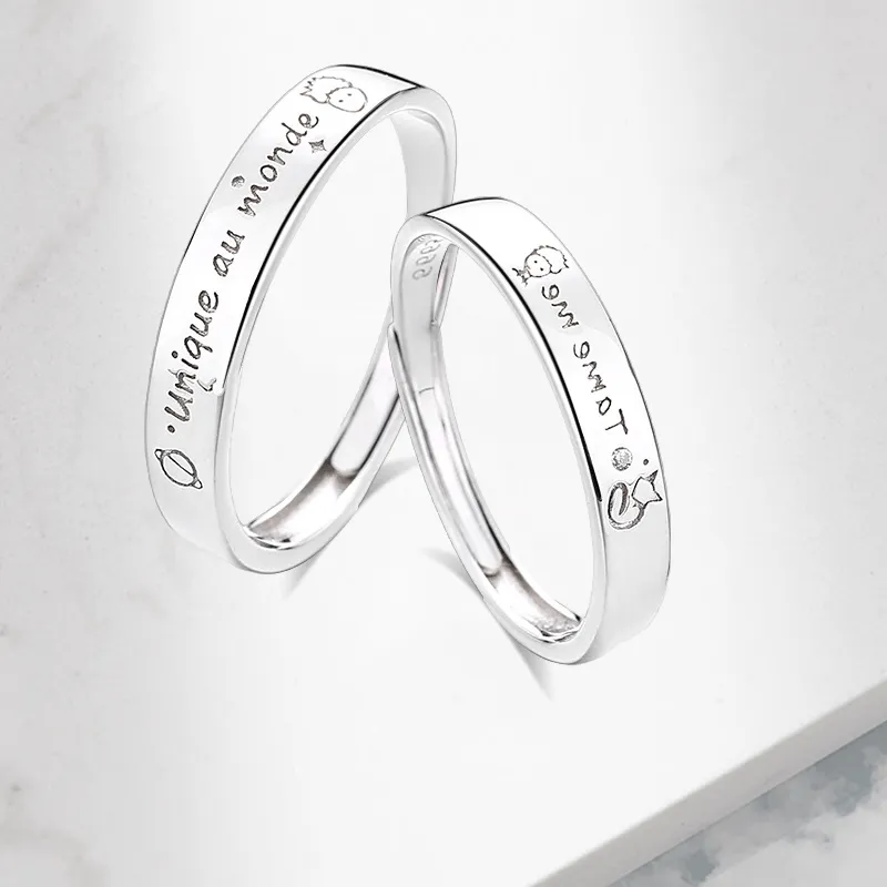 CHINA GOLD 999 Fine Silver Rings Unisex-3