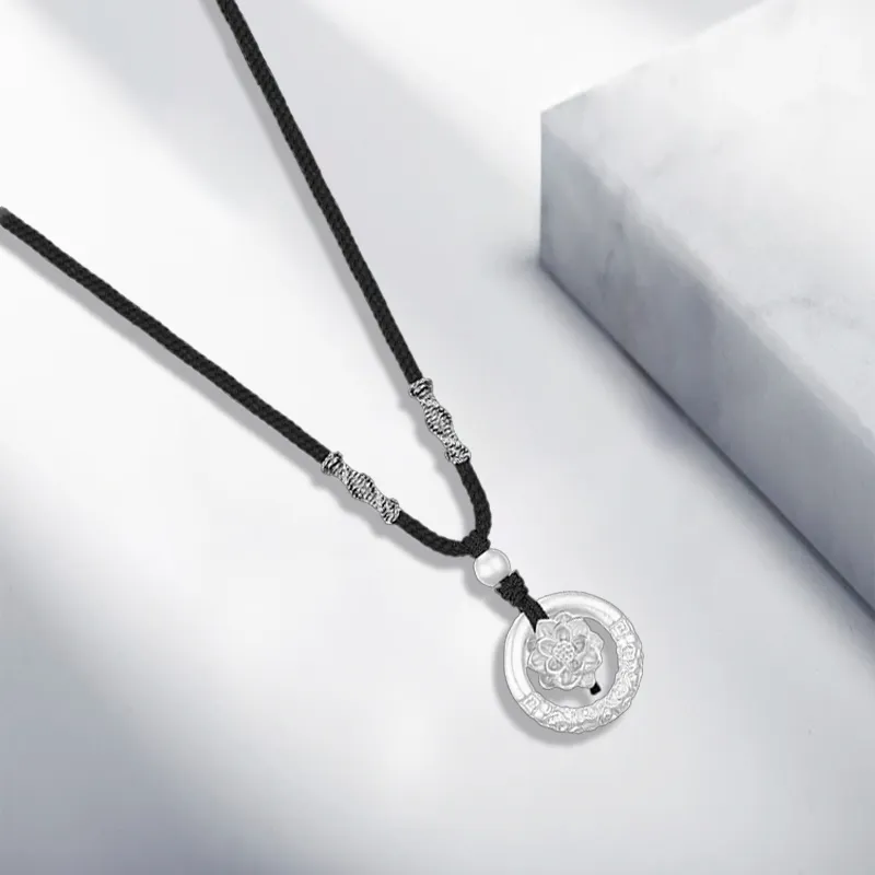 CHINA GOLD 999 Fine Silver Necklaces Women's-2