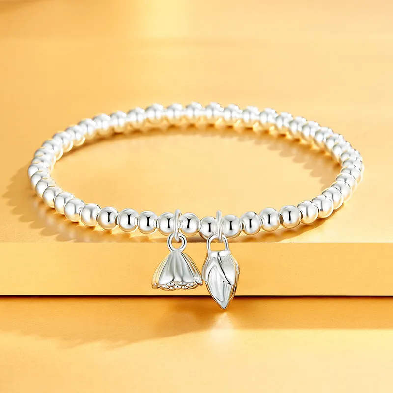 CHINA GOLD S999 Fine Silver Pure Silver Bracelets Women's-2