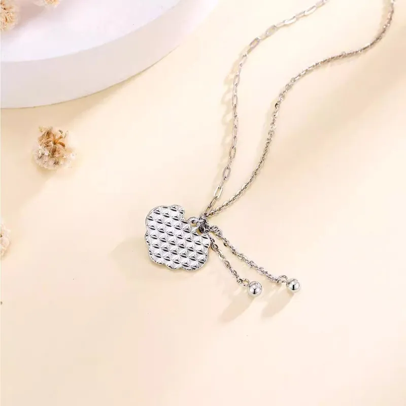 CHINA GOLD S999 Fine Silver Sterling Silver Necklaces Women's-3