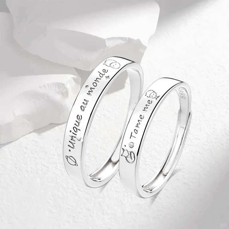 CHINA GOLD 999 Fine Silver Rings Unisex-4