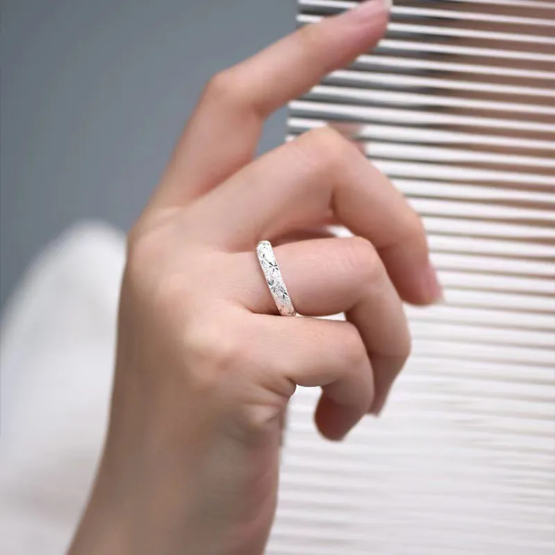 CHINA GOLD 999 Fine Silver Rings Unisex-1