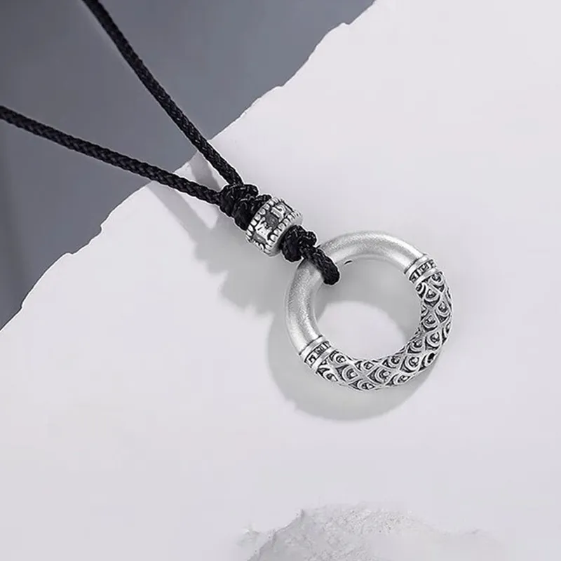 CHINA GOLD 999 Fine Silver Sterling Silver Necklaces Unisex-3