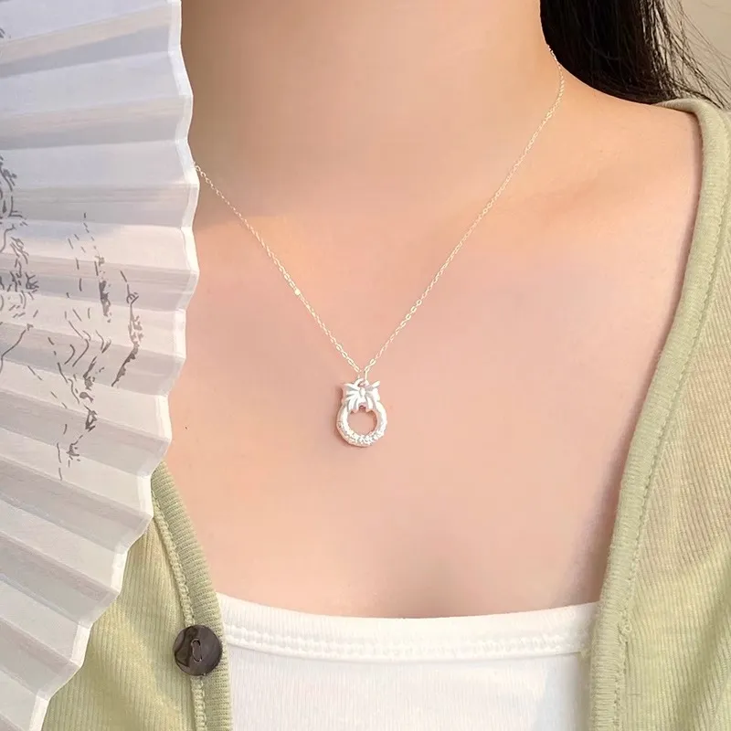 CHINA GOLD 999 Fine Silver Sterling Silver Necklaces Women's-2