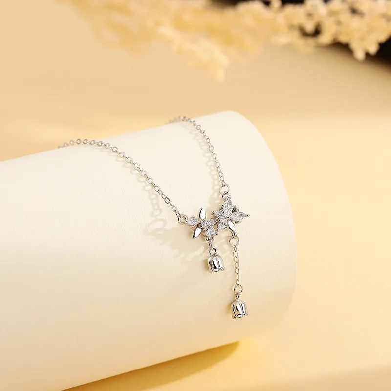 CHINA GOLD Sterling Silver Necklaces Women's-2