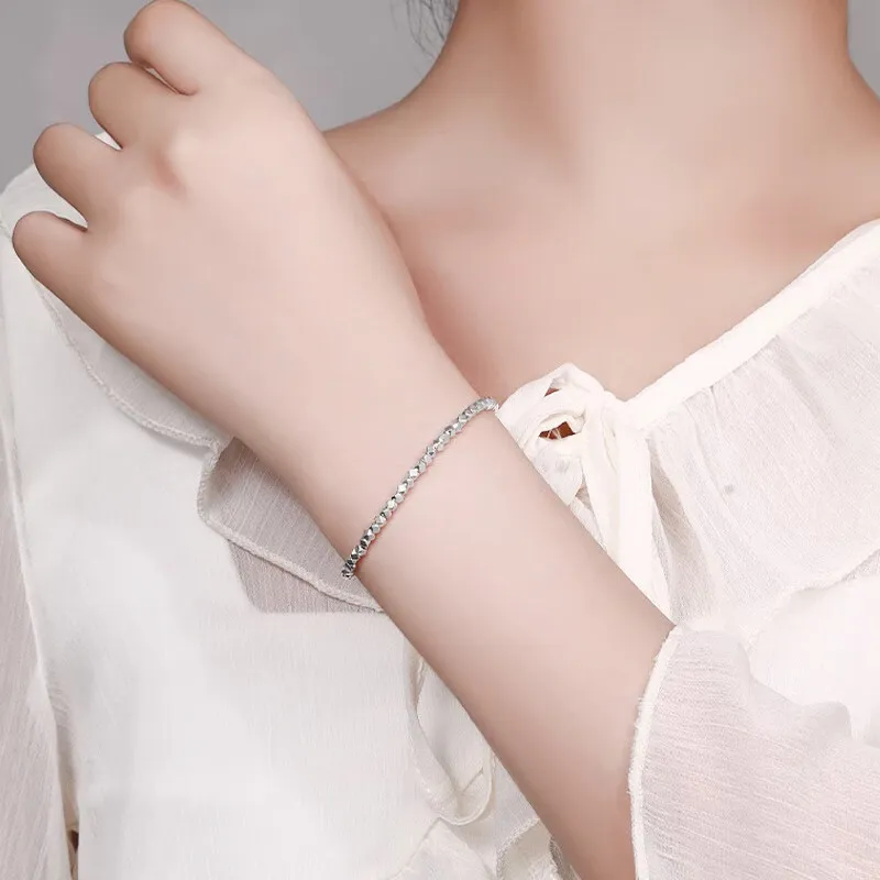 CHINA GOLD S999 Fine Silver Bracelets Women's-2