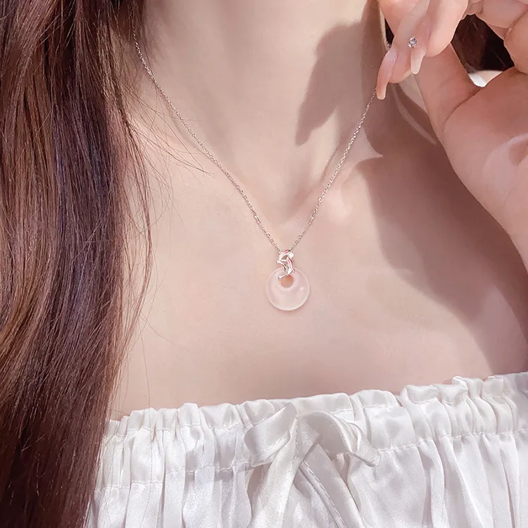 CHINA GOLD 999 Fine Silver Sterling Silver Necklaces Women's-1