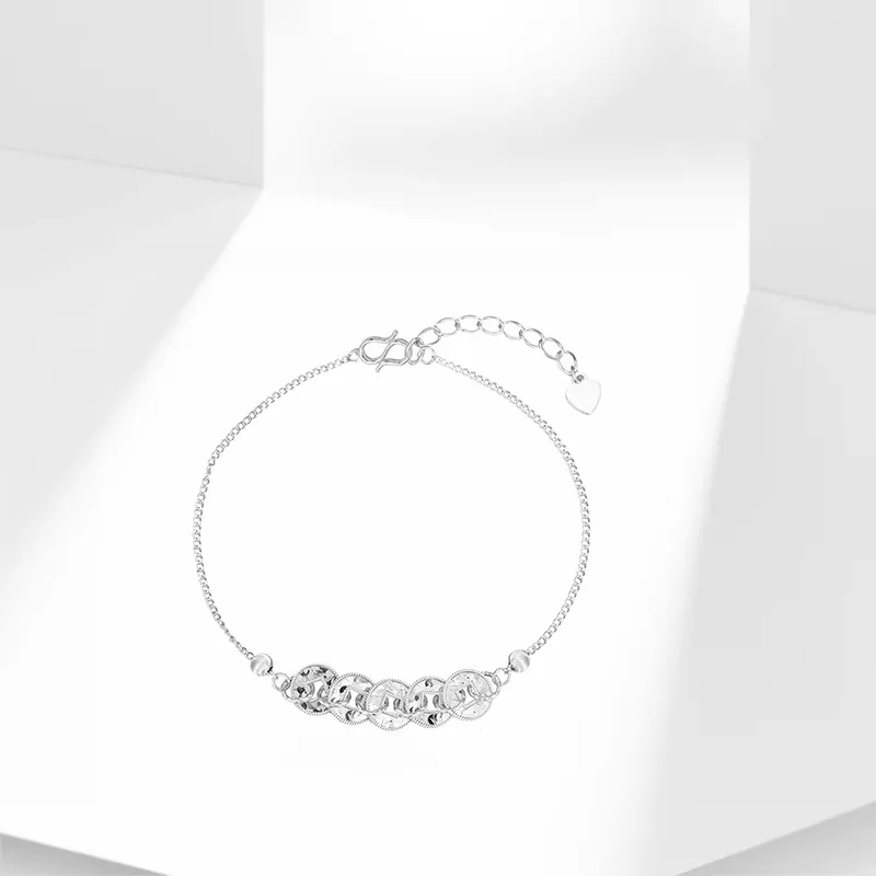 CHINA GOLD 999 Fine Silver Pure Silver Bracelets Women's-2