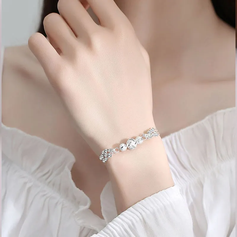 CHINA GOLD 990 Silver Pure Silver Bracelets Women's-1