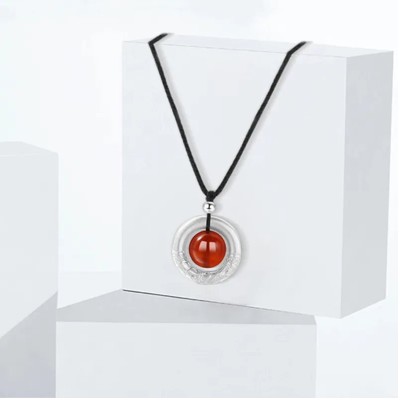 CHINA GOLD 999 Fine Silver Necklaces Women's-2