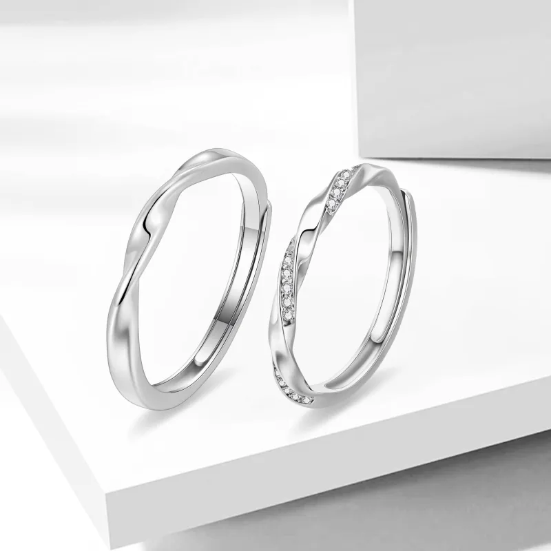 CHINA GOLD 999 Fine Silver Rings Unisex-1