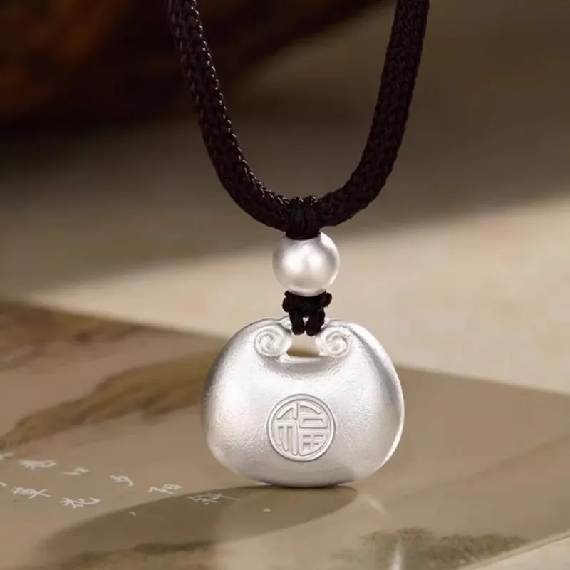 CHINA GOLD S999 Fine Silver Sterling Silver Necklaces Unisex-1