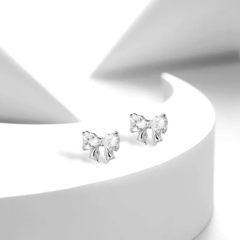 CHINA GOLD 925 Sterling Silver Stud Earrings Women's-1