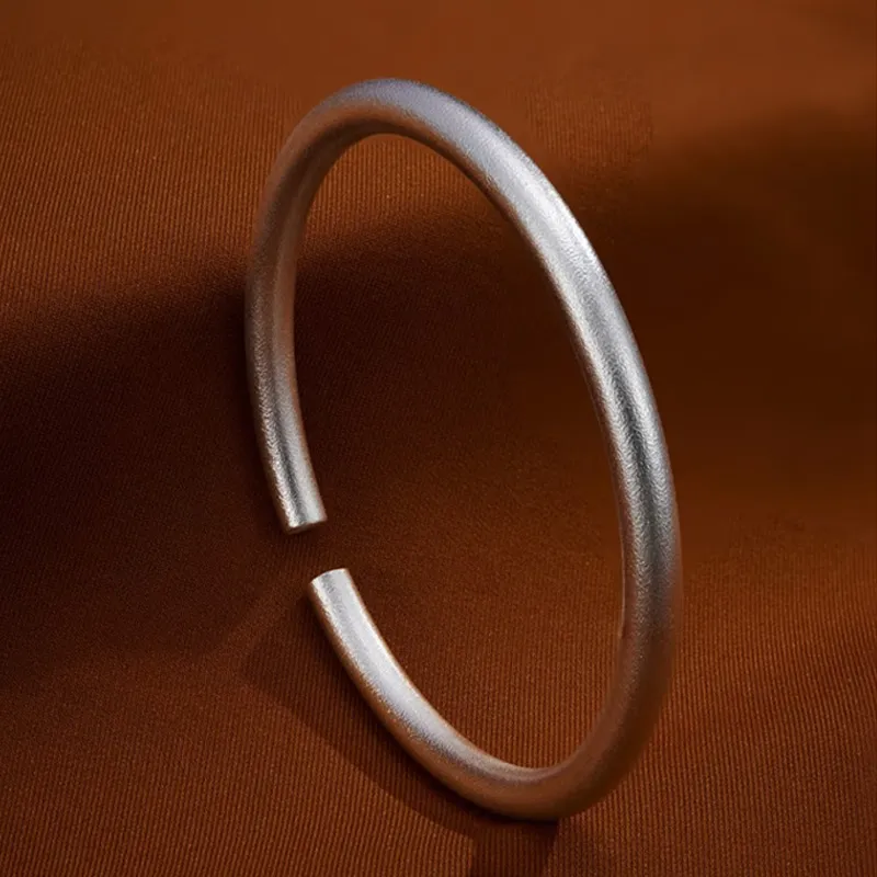 CHINA GOLD S999 Fine Silver Bangles Women's-1