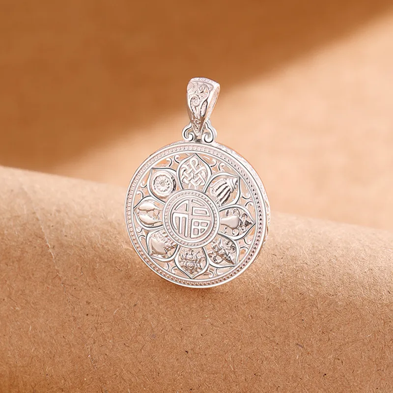 CHINA GOLD S999 Fine Silver Necklaces Women's-2