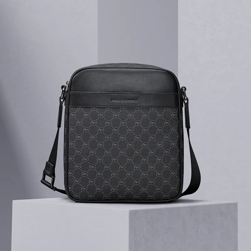 FAIRWHALE PVC Crossbody Bag, Shoulder Bag Regular Men's Black-5
