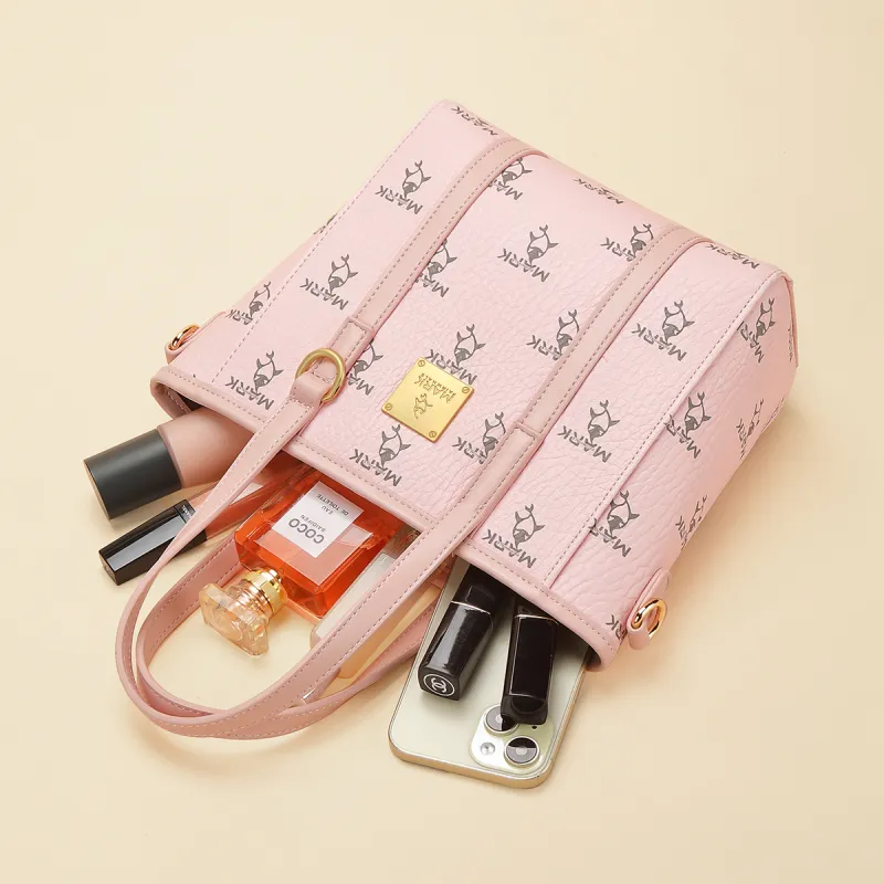 FAIRWHALE PVC Handbag, Shoulder Bag Regular Women's Pink-5