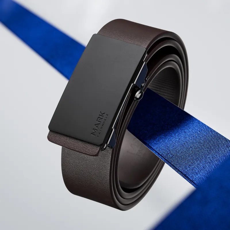 FAIRWHALE Cow Split Leather Belts Men's Width 3.4cm-4