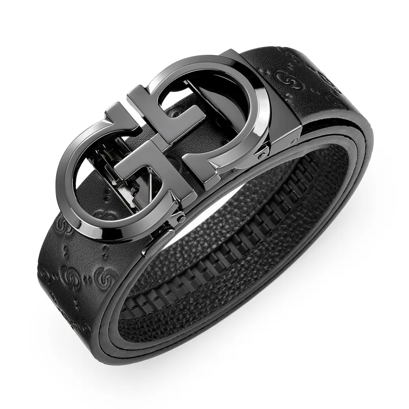 FAIRWHALE Cow Leather Belts Men's Width 3.5CM-3