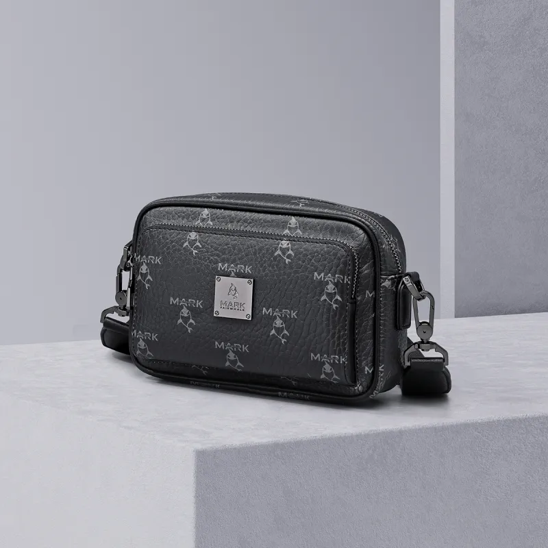 FAIRWHALE PVC Shoulder Bag, Crossbody Bag Unisex Black-6