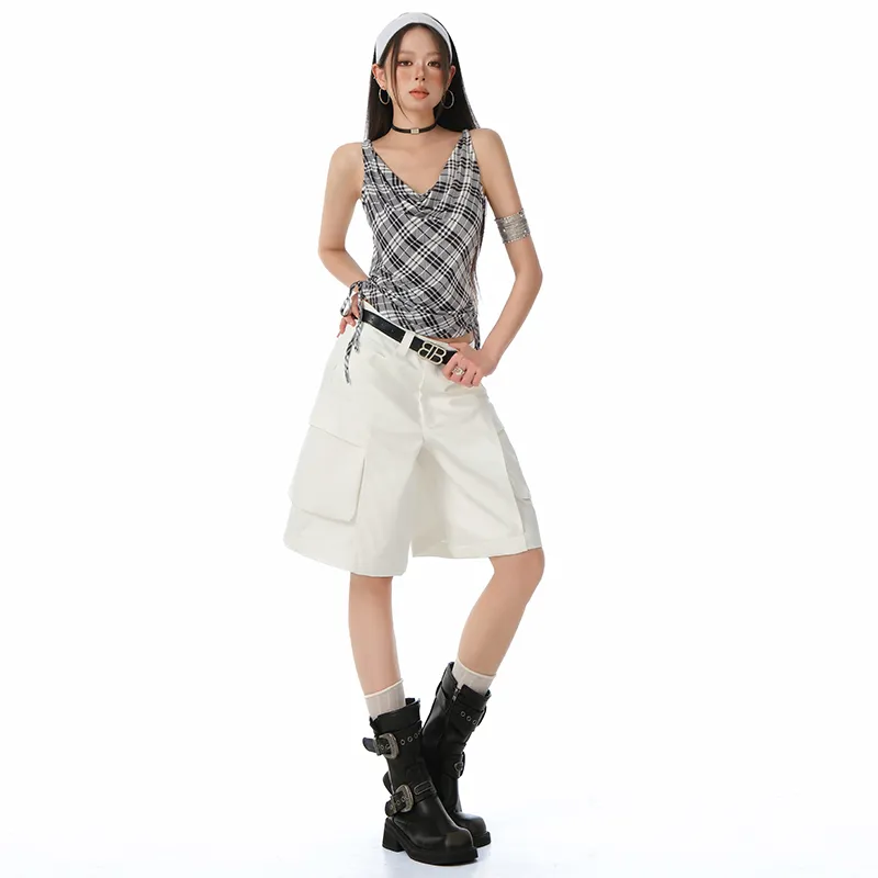 YINLEI Cargo Shorts Women's-5