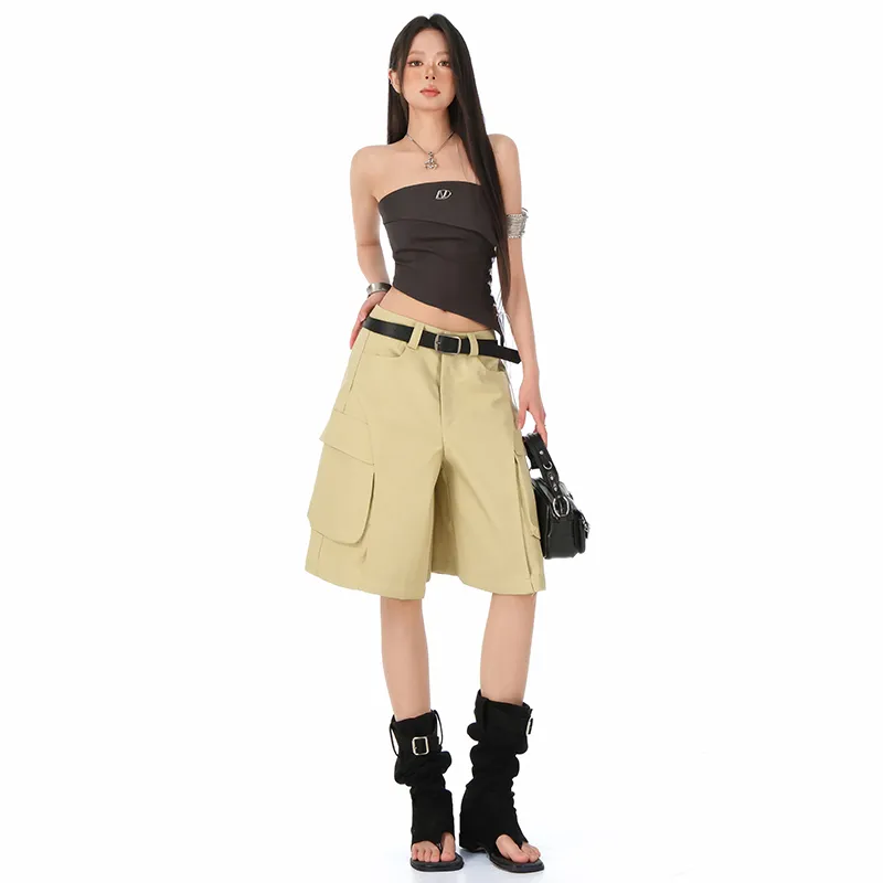 YINLEI Cargo Shorts Women's-9