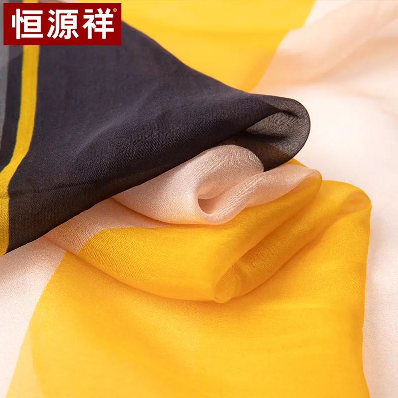 H YXIANG Silk Scarves Women's-3