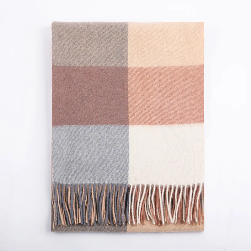H YXIANG Wool Knit Scarves Women's-1