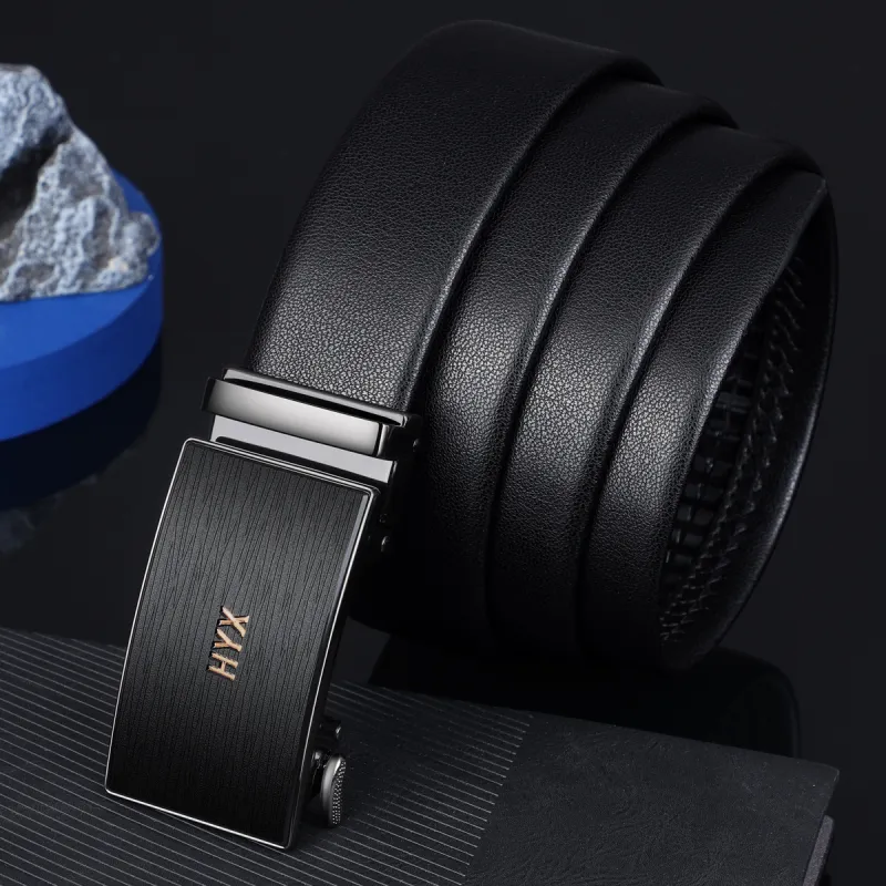 H YXIANG Split Cow Leather Cow Split Leather Belts Men's 3.5cm-2