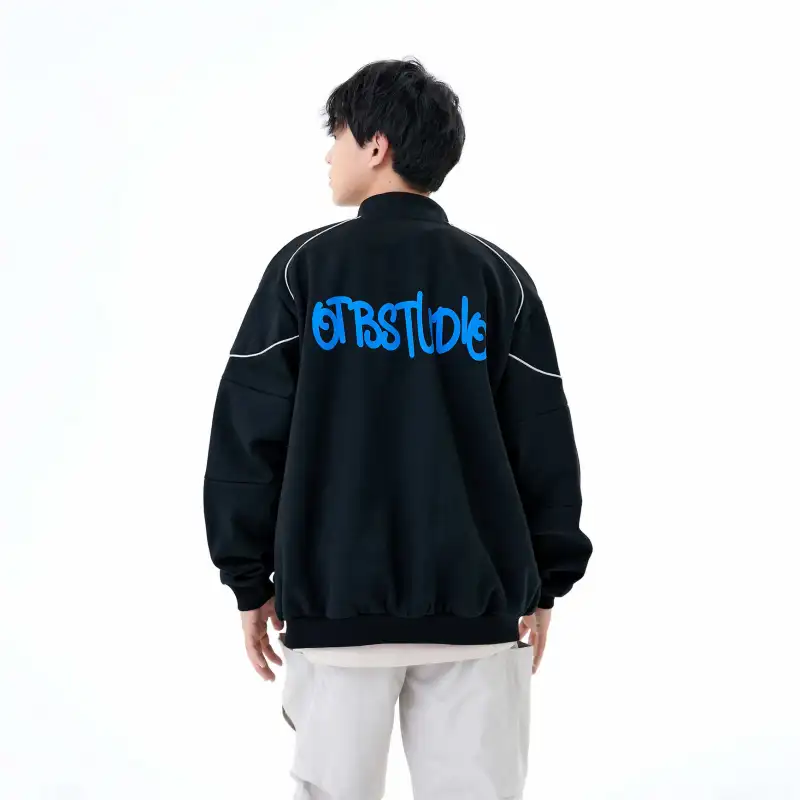 OTB Baseball Jacket Unisex Black-5