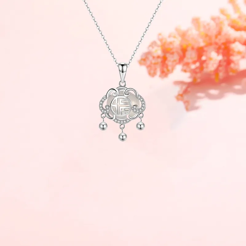 CHINA GOLD Chalcedony Necklaces Women's-3
