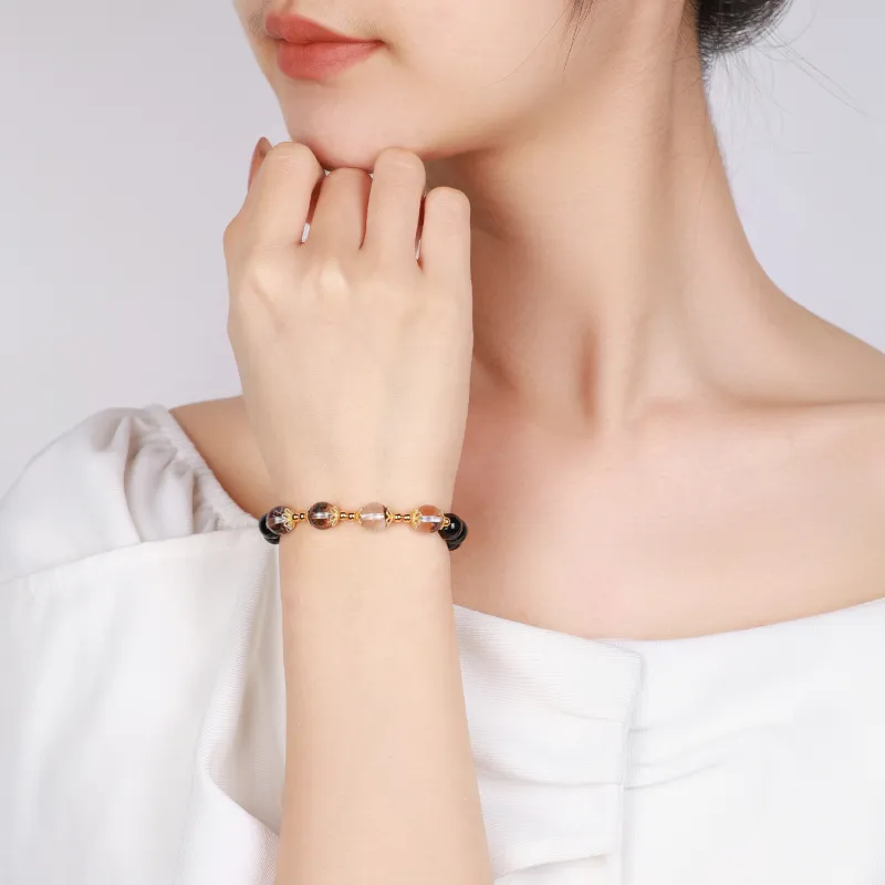 CHINA GOLD Obsidian Bracelets Unisex-5